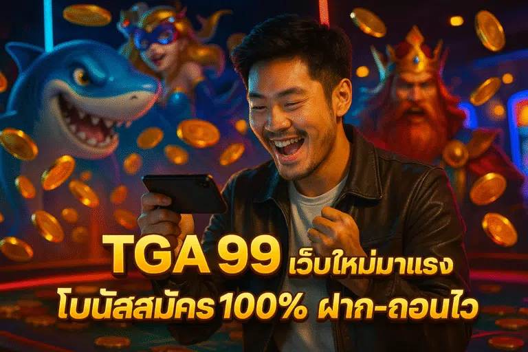 TGA 99 เว็บใหม่มาแรง โบนัสสมัคร100% ฝาก-ถอนไว