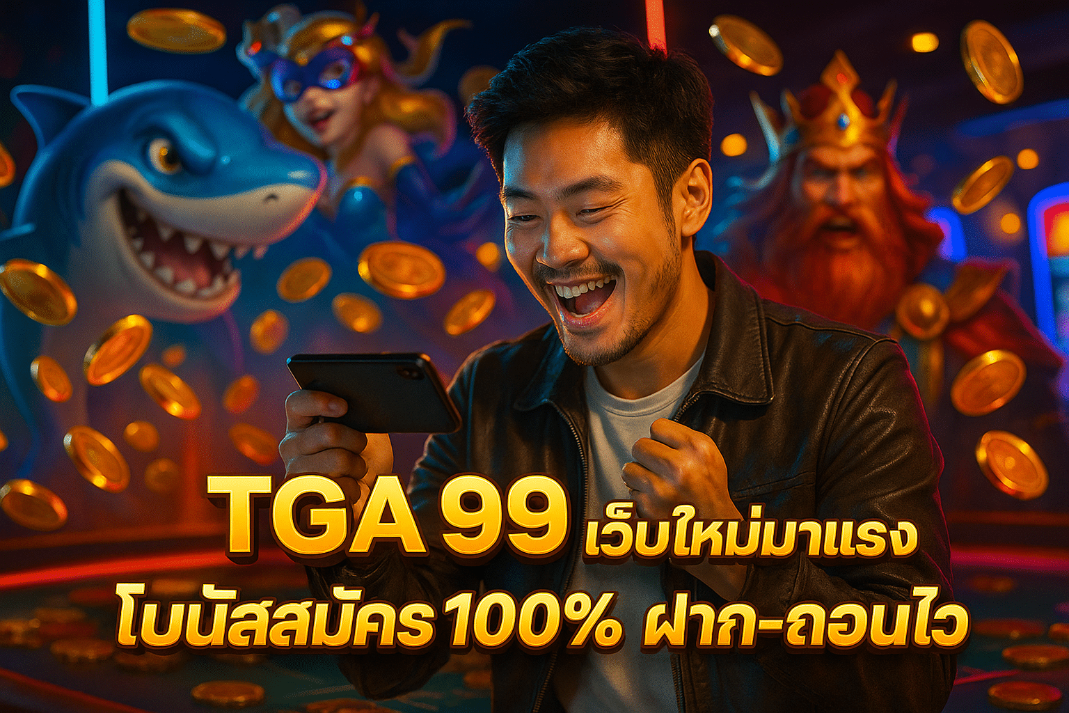 TGA 99 เว็บใหม่มาแรง โบนัสสมัคร100% ฝาก-ถอนไว